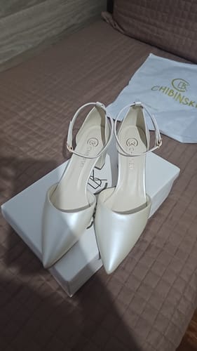 Customer photo review of Scarpin Noiva Couro Perolado Off White