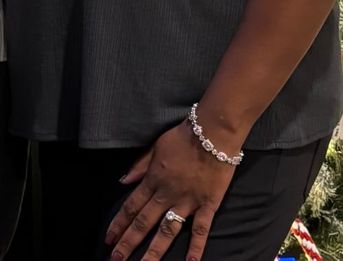 Customer photo review of ICY Amour Pink Gemstone Bracelet