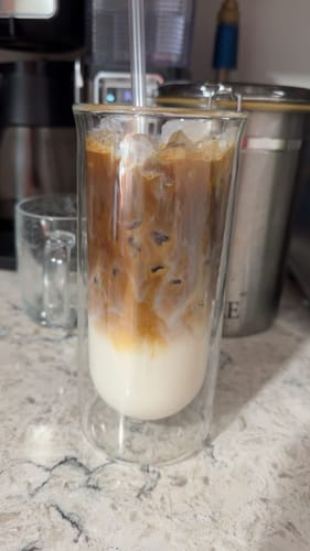 Customer photo review of FLUR Iced Coffee Glasses