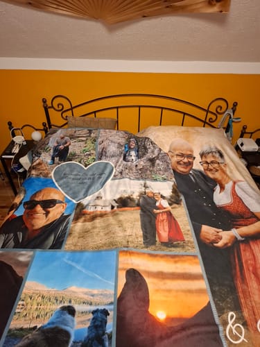 Claudia S. review of Personalisierte Decke mit deinem Bild im Wasserfarben Stil image 1 out of 1