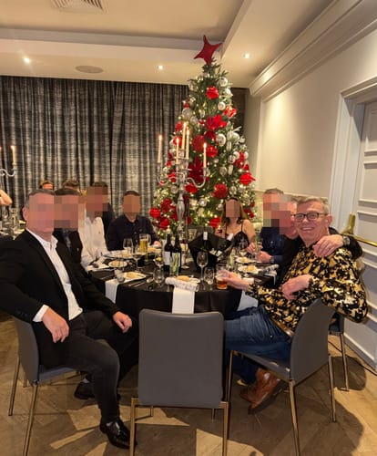 Customer photo review of Men's Golden Christmas Reindeer Festive Print Long Sleeve Shirt