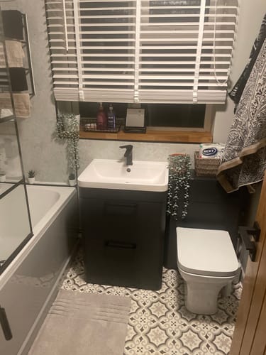 Customer photo review of Pride 1150mm 2-Drawer Vanity & WC Combination Unit Set - Soft Black