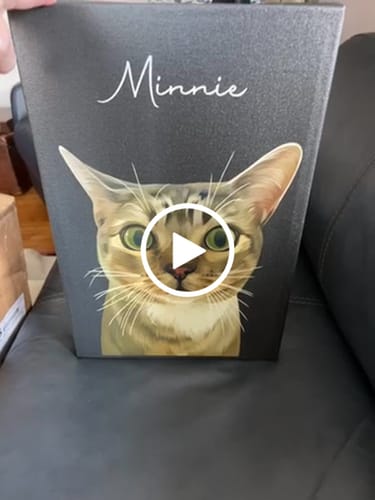 Customer video review of Pet Art Canvas Wrap