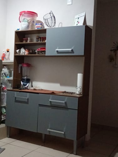 Customer photo review of Cocina Integral 120cm Marrón/Gris Life