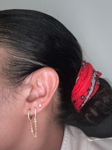 Customer photo review of Farida Moissanite Earrings