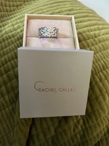 Customer photo review of Grecian Hammered Silver Stacking Ring