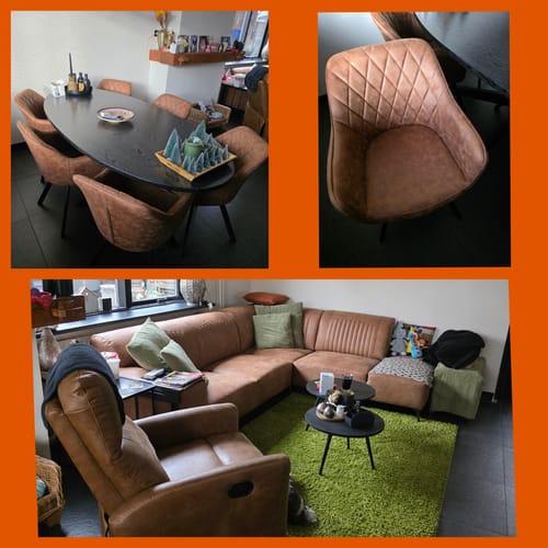 Customer photo review of Brione Draaibare Eetkamerstoel - Cognac