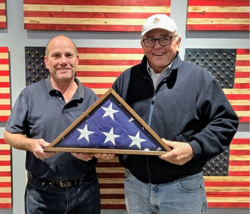 Customer photo review of American Burial & Casket Flag - Made in USA