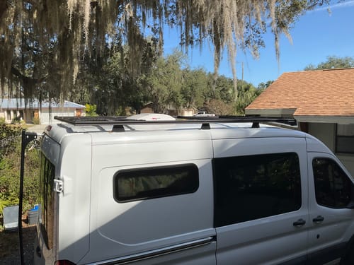 Customer photo review of Ford Transit Roof Rack - Standard - 148" High Roof