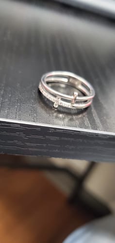 Customer photo review of To My Daughter Pray Through It Double Cross Ring