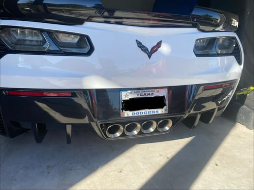 Customer photo review of Corvette C7 Rear Bumper Diffuser Fins