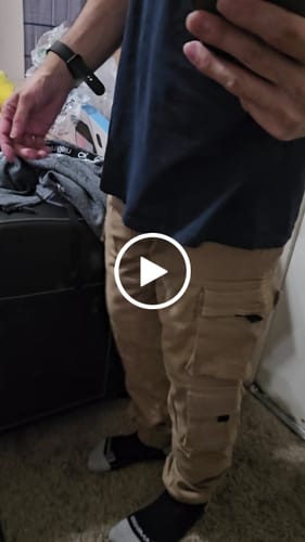 Customer video review of MEN'S HILKIAH TWILL UTILITY CARGO JOGGERS