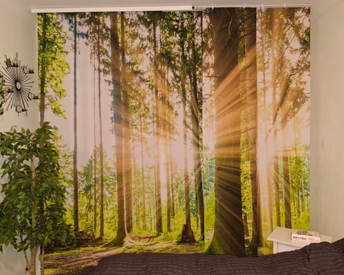 Customer photo review of Foto Schiebegardine "Botanischer Hintergrund"