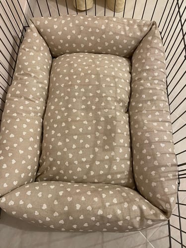 Customer photo review of Divanetto Cotone Panama Little Love Heart White