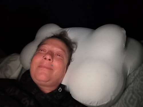Customer photo review of Cloud Cooling Pillow Case