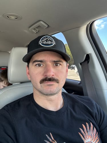 Customer photo review of Custom Leather Patch Hat - Richardson 112WH