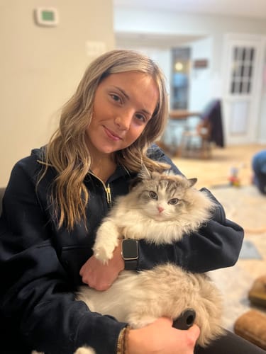 Customer photo review of "SMILE" Premium Puff Hoodie | Space Gray