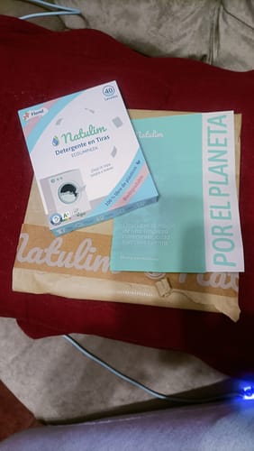 Customer photo review of Eco-Tiras de Detergente 40 lavados Natulim