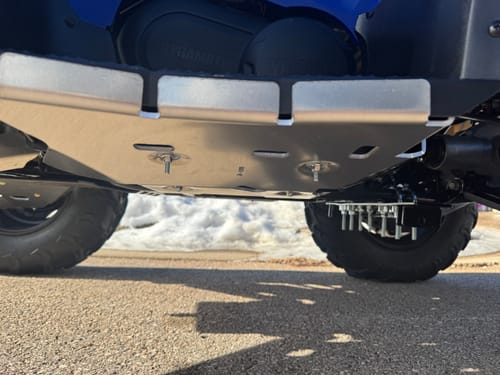 Customer photo review of Aluminum Footwell Skid Plates for Yamaha Kodiak 450 (2018+)