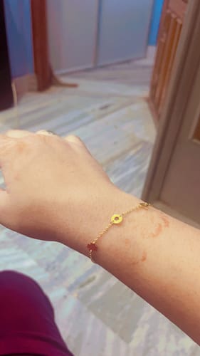Customer photo review of Flower Charm Bracelet