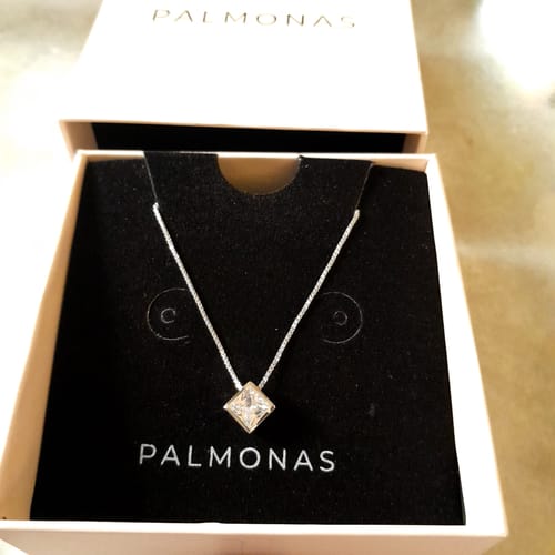 Customer photo review of Elizabeth Square Necklace- 925 Silver