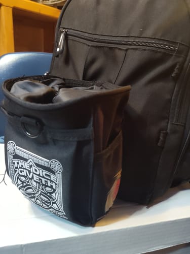 Customer photo review of Dice Giveth and Taketh Deluxe Dice Bag