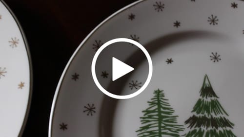 Customer video review of Christmas Pine Trees Fine Porcelain Salad / Dessert Plate - CLEARANCE