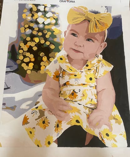 Customer photo review of Custom Paint By Numbers Kit