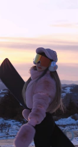 Customer photo review of Ladies Tight One-piece Ski Jumpsuits High Pile Fleece Snowsuits