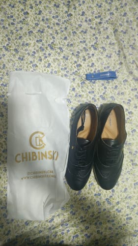 Customer photo review of Sapato Oxford Couro Preto