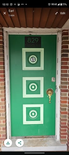 Customer photo review of Modern Address Plaque - 4 Sizes - Personalized Address Plaque with Street Name and House Numbers