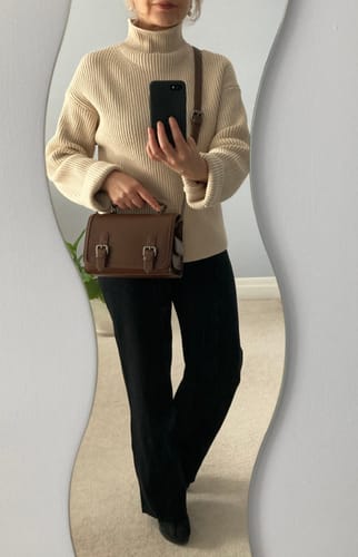 Customer photo review of Buckles Décor Vegan Leather Shoulder Bag