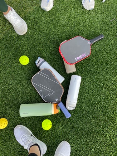 Customer photo review of Pink Bows Edge Tape (3 pack) - Pickleball Paddle Edge Tape