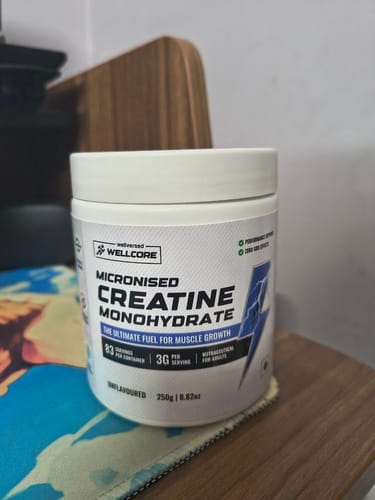 Customer photo review of Wellcore - Micronised Creatine Monohydrate (250g, 83 Servings)