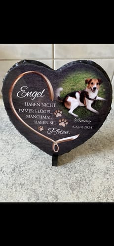 Customer photo review of Engel haben Pfoten - Individuelles Schieferherz