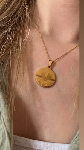 Customer photo review of Halskette “First Steps” klein mit 2 Abdrücken