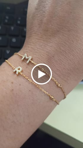 Customer video review of Teeny Letter Bracelet
