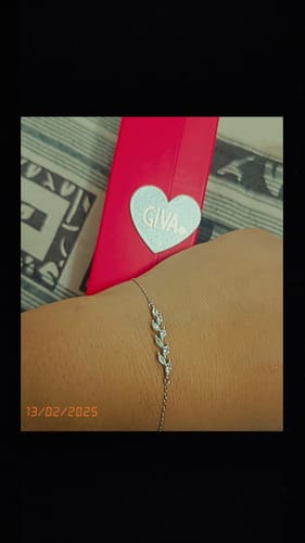 Customer photo review of Silver Zircon Ferns Bracelet