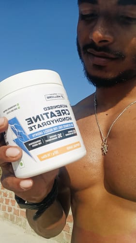 Customer photo review of Wellcore Creatine Monohydrate Powder (307g, 83 Servings, Tropical Tango) + Dynamite Pre-Workout Powder (210g,15 Servings, Fruit Blast)