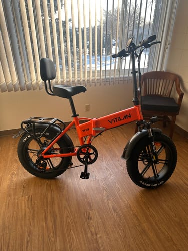 Customer photo review of V3 2.0 Folding Fat Tires Adult All Terrain Electric Bike
