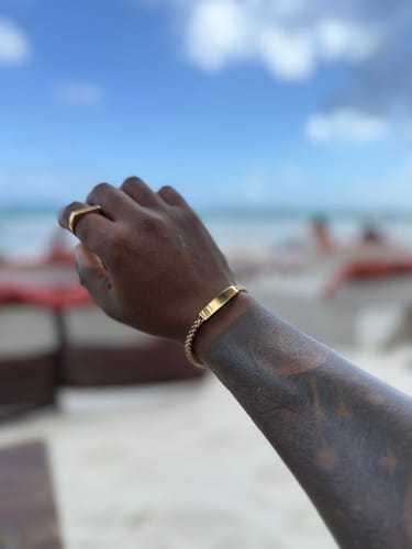Customer photo review of Franco Link ID Urn Bracelet | 4MM