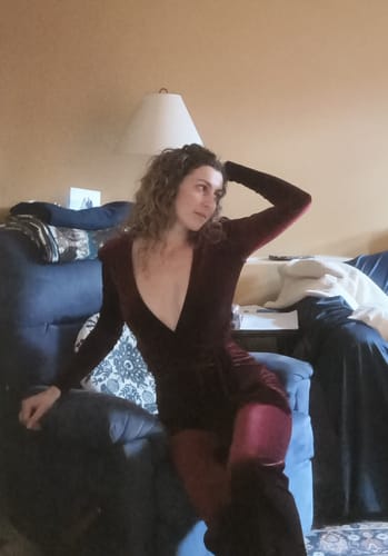 Customer photo review of Vamp Velvet Jumpsuit by Nookie - RENTAL