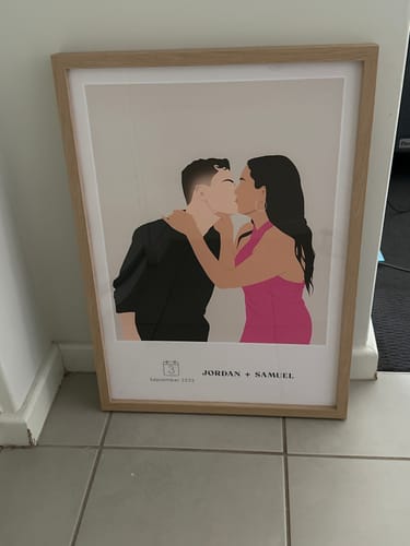 Customer photo review of Personalised Couple Poster