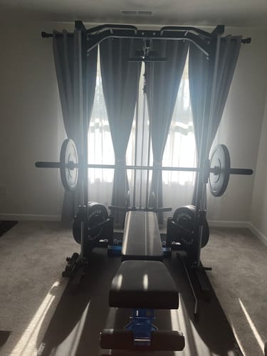 Customer photo review of RitFit PSR05 2.0 Multifunctional Smith Machine Power Rack with LAT-Pull Down System