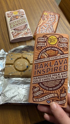 Customer photo review of Baklava Inspired What D' Yee Want Wednesday Chocolate Bar 145g