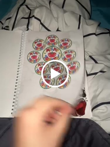 Customer video review of Clown Shark Large Sticker Book