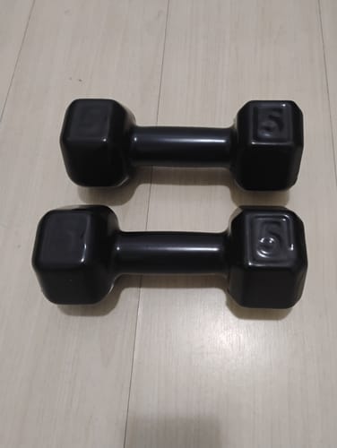 Customer photo review of Halter Dumbbell Sextavado Emborrachado