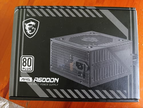 Customer photo review of Fuente de Poder MSI MAG A600DN 600W 80 PLUS - No Modular