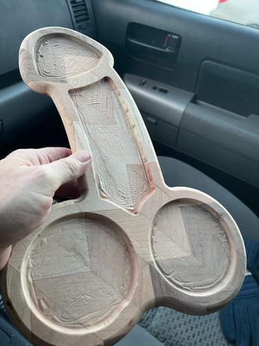 Customer photo review of 14.0x9.25" Phallus Tray Acrylic Router Template