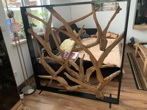 Customer photo review of MAZE Raumteiler Teakholz 140cm x 140cm